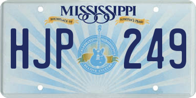 MS license plate HJP249