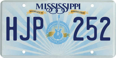MS license plate HJP252