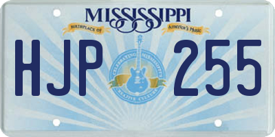 MS license plate HJP255
