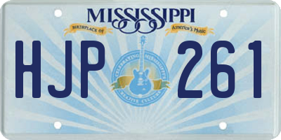 MS license plate HJP261