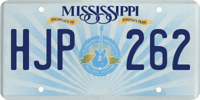 MS license plate HJP262