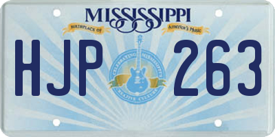 MS license plate HJP263