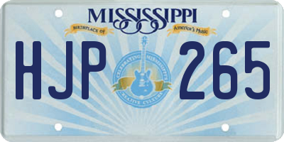 MS license plate HJP265