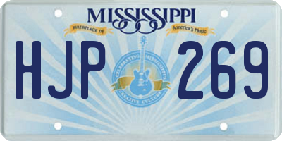 MS license plate HJP269