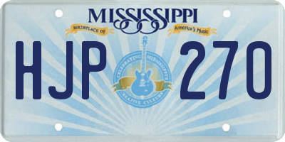 MS license plate HJP270
