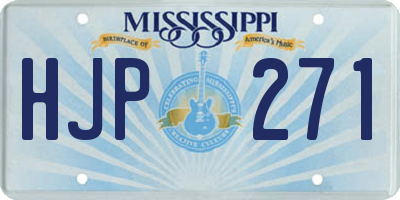 MS license plate HJP271