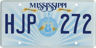 MS license plate HJP272