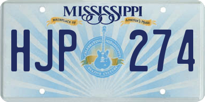 MS license plate HJP274