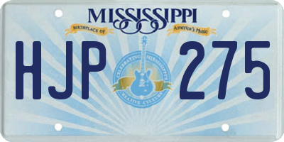 MS license plate HJP275