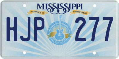 MS license plate HJP277