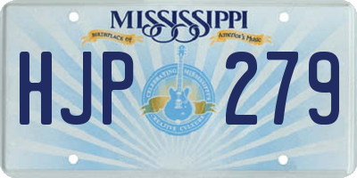 MS license plate HJP279