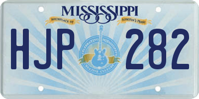 MS license plate HJP282