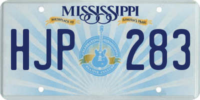 MS license plate HJP283