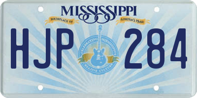 MS license plate HJP284