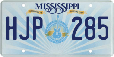 MS license plate HJP285