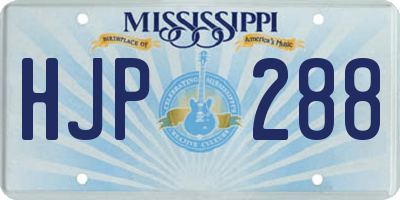 MS license plate HJP288