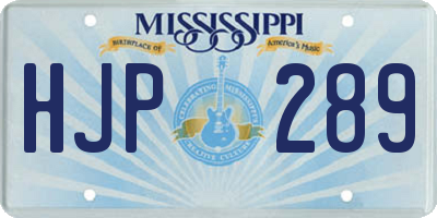 MS license plate HJP289