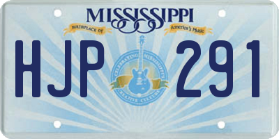 MS license plate HJP291