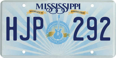 MS license plate HJP292