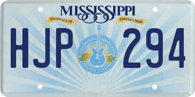 MS license plate HJP294