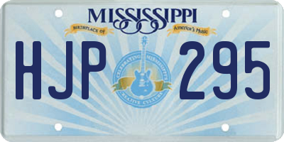 MS license plate HJP295