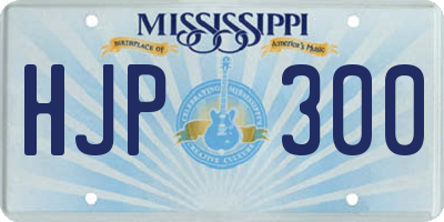 MS license plate HJP300