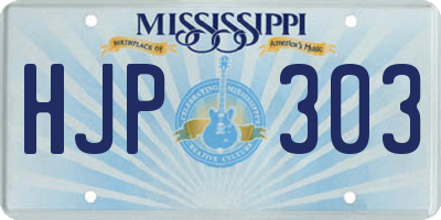 MS license plate HJP303