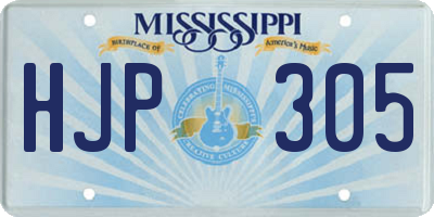 MS license plate HJP305