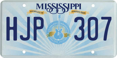 MS license plate HJP307