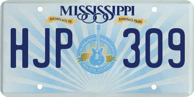 MS license plate HJP309