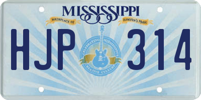 MS license plate HJP314