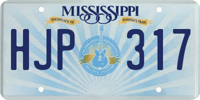 MS license plate HJP317