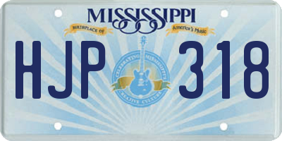 MS license plate HJP318