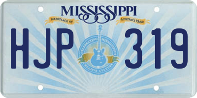 MS license plate HJP319
