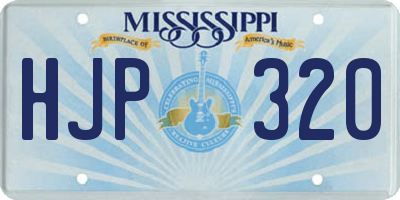 MS license plate HJP320