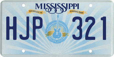 MS license plate HJP321