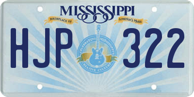 MS license plate HJP322
