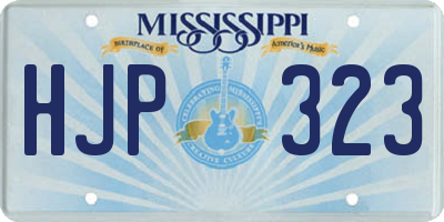 MS license plate HJP323