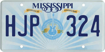 MS license plate HJP324