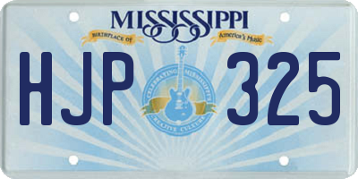 MS license plate HJP325