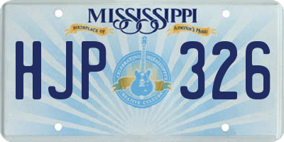 MS license plate HJP326