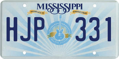 MS license plate HJP331