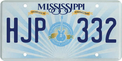 MS license plate HJP332