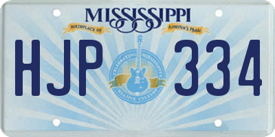 MS license plate HJP334