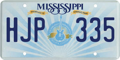 MS license plate HJP335