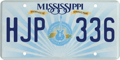 MS license plate HJP336