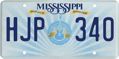 MS license plate HJP340