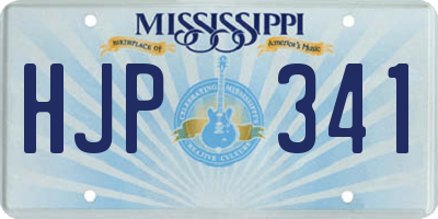 MS license plate HJP341