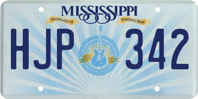 MS license plate HJP342