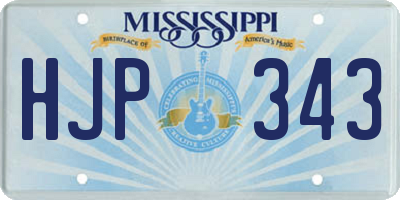MS license plate HJP343